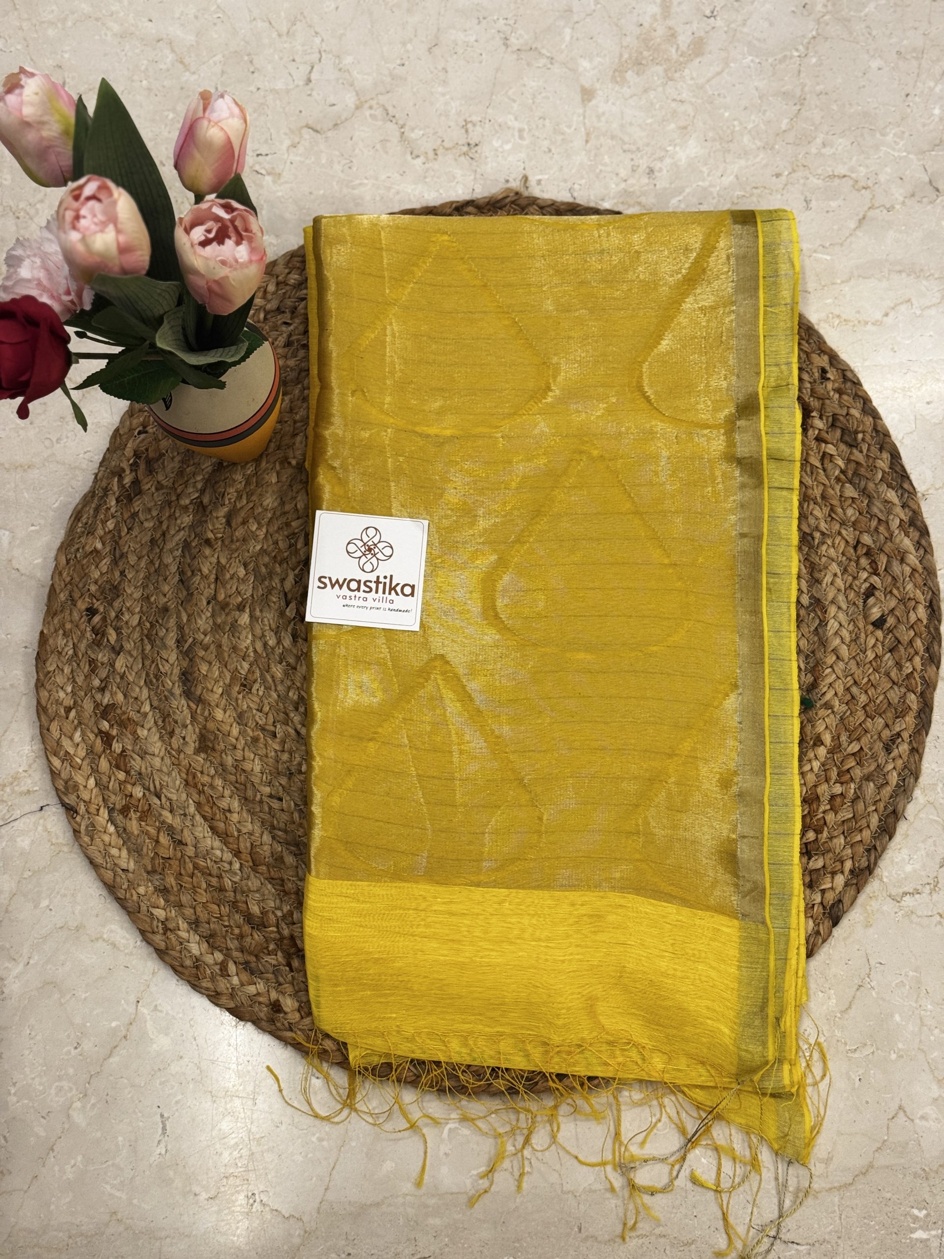 Silk Linen Pradeep Jamdani Saree - Image 2